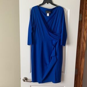 Alex Evenings Royal Blue Long Sleeve Dress NWOT